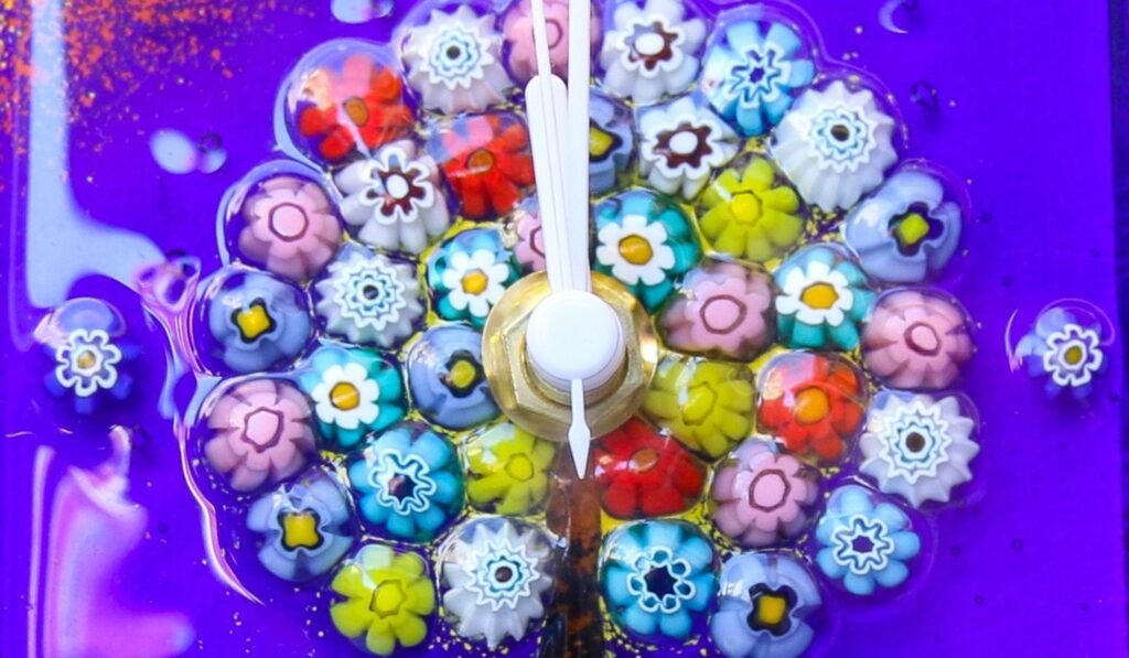 Millefiori floral glass